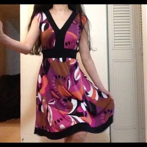 Rabbit x3 Designs Abstract Pink Purple Dress Sz S